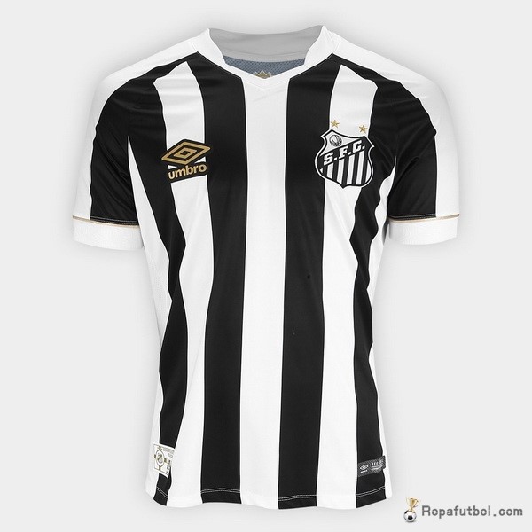 Camiseta Santos Replica Segunda Ropa 2018/19 Negro Blanco